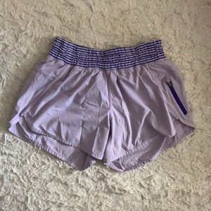 LULULEMON LILAC RUNNING SHORTS